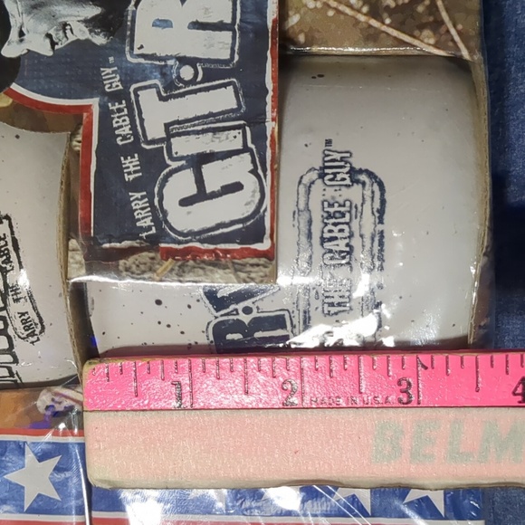 Larry The Cable Guy, Coffee Mugs, Git R Done, Set of 4, Speckled Stoneware, New - Picture 4 of 10